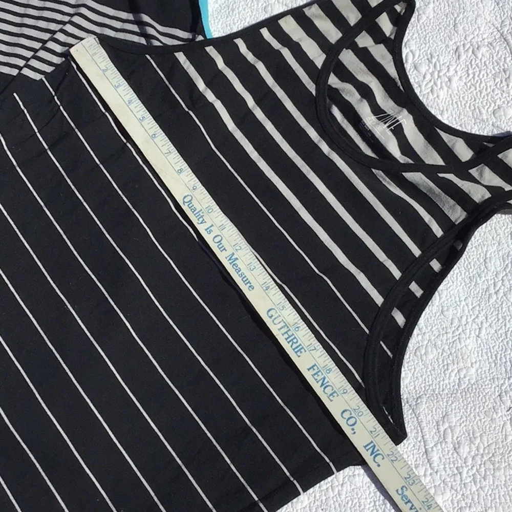 Zumiez Striped Men’s Tank Tops - Blue and Black 2 Pieces Bundle - Picture 5 of 8
